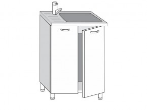 2.60.2мн Шкаф-стол на 600мм под накладную мойку с 2-мя дверцами в Покачах - pokachi.магазин96.com | фото