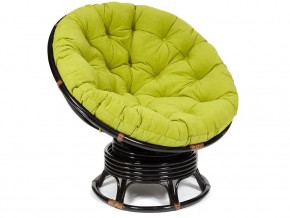 Кресло-качалка Papasan w 23/01 B с подушкой Antique brown, флок Олива в Покачах - pokachi.магазин96.com | фото