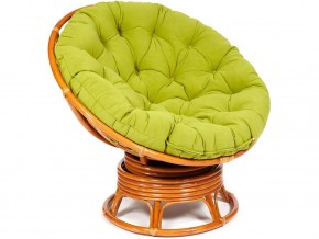 Кресло-качалка Papasan w 23/01 B с подушкой Cognac, флок Олива в Покачах - pokachi.магазин96.com | фото