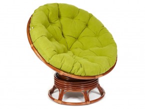 Кресло-качалка Papasan w 23/01 B с подушкой Pecan, флок Олива в Покачах - pokachi.магазин96.com | фото