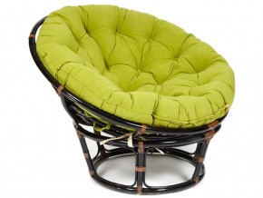 Кресло Papasan 23/01 W с подушкой Antique brown, флок Олива в Покачах - pokachi.магазин96.com | фото