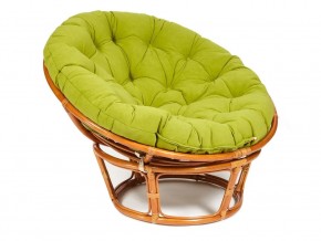 Кресло Papasan 23/01 W с подушкой Cognac, флок Олива в Покачах - pokachi.магазин96.com | фото