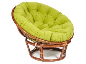 Кресло Papasan 23/01 W с подушкой Pecan, флок Олива в Покачах - pokachi.магазин96.com | фото