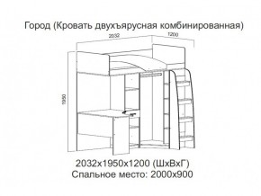 Кровать двухъярусная комбинированная в Покачах - pokachi.магазин96.com | фото