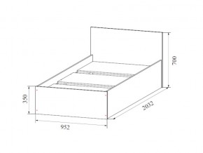 Кровать одинарная (Без матраца 0,9*2,0) в Покачах - pokachi.магазин96.com | фото