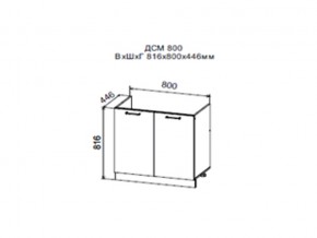 Шкаф нижний ДСМ800 под мойку в Покачах - pokachi.магазин96.com | фото