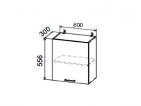 Шкаф верхний ДП600 с 1ой дверкой в Покачах - pokachi.магазин96.com | фото